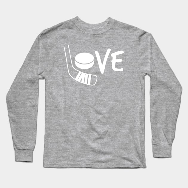 Love Hockey Long Sleeve T-Shirt by SaucyMittsHockey